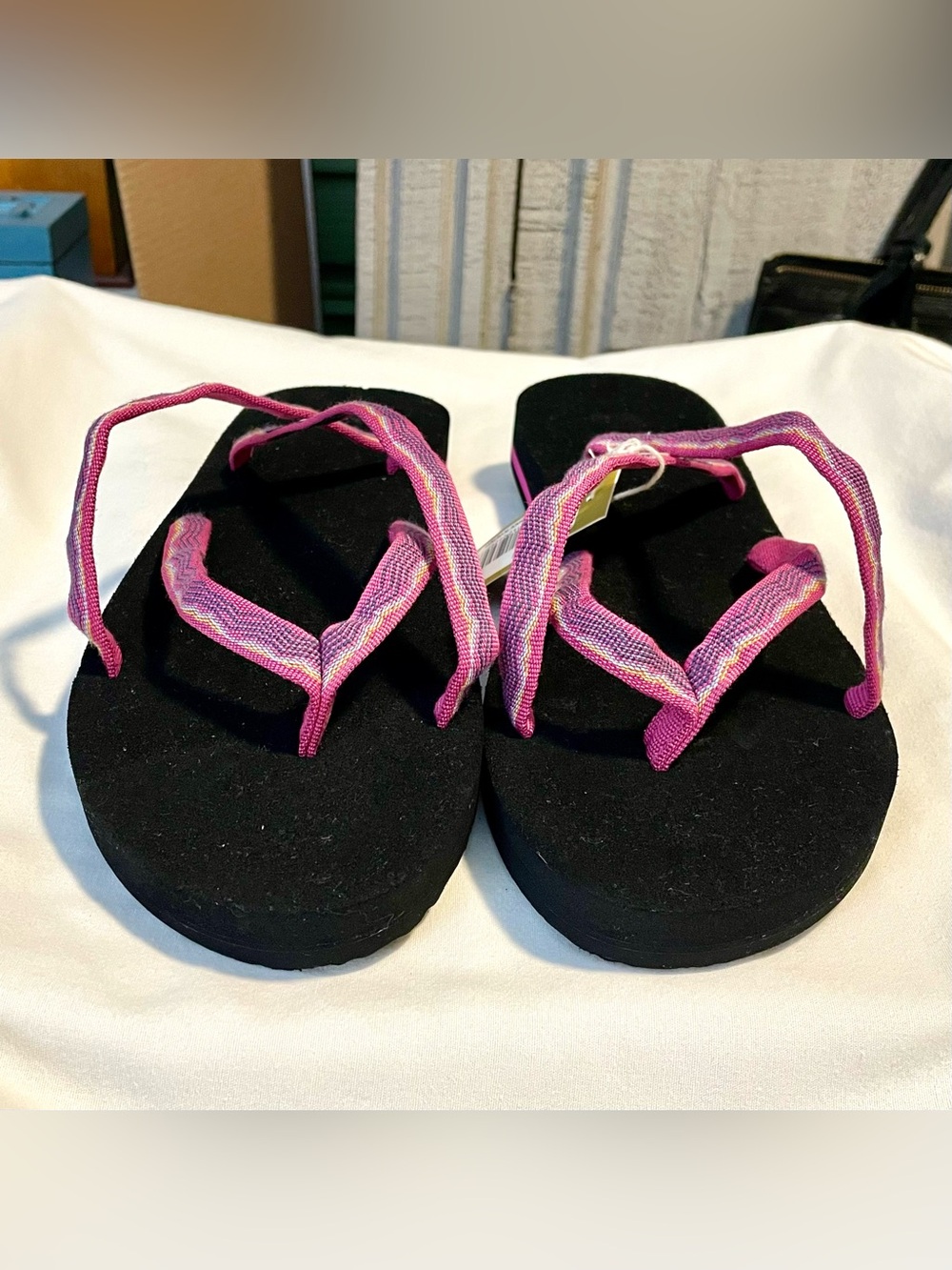 TEVA Slide-On Mush Sandals - US W Sz 10-Yoga/Olowahu/Stripe Braid/Vida Raspberry